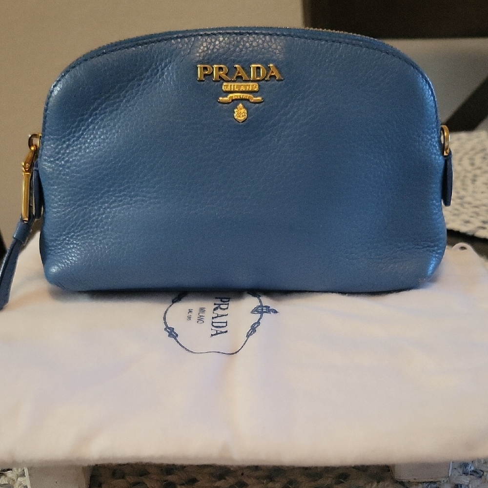Prada Blue Cosmetic Bag